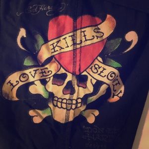 Black Ed Hardy Bermuda Shorts